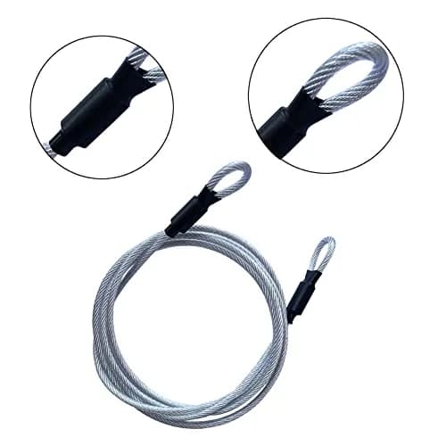 GOMRQING 4FT 5mm Security Cable Lock | Braided Steel Vinyl Coated Safety Cable for Luggage & Bikes thumbnail 2