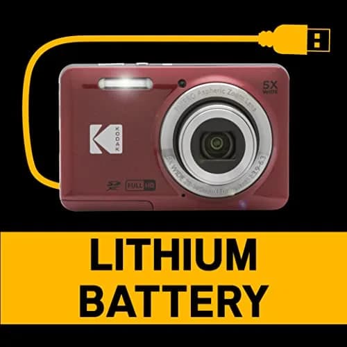 Kodak PIXPRO FZ55 Digital Camera 16MP 5X Optical Zoom 28mm Wide Angle 1080p Full HD Video 2.7" LCD (Red) | Compact Point-and-Shoot thumbnail 6
