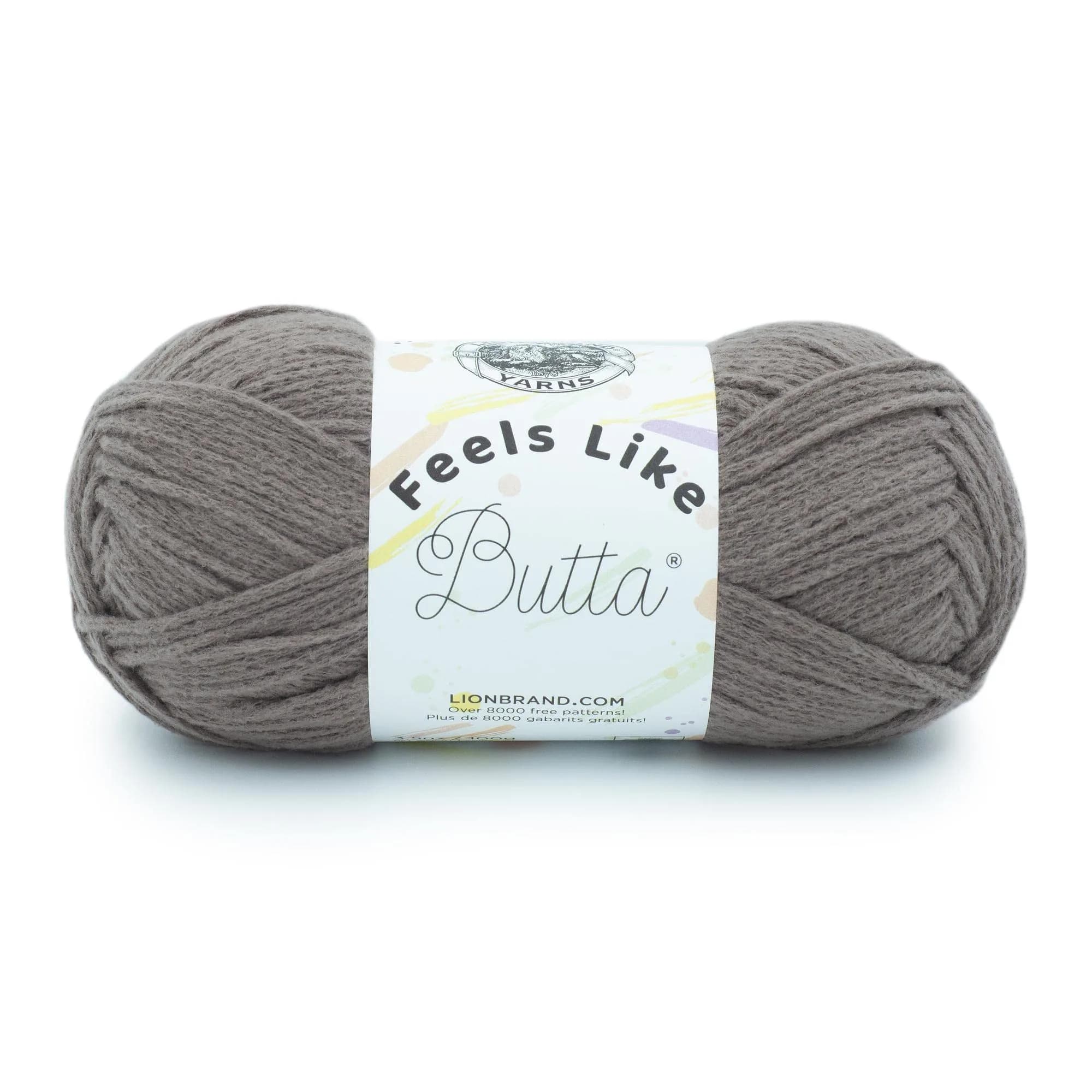Lion Brand Yarn Feels Like Butta Crochet & Knitting Yarn, Cocoa, 100g | OEKO-TEX Certified Polyester - main product image