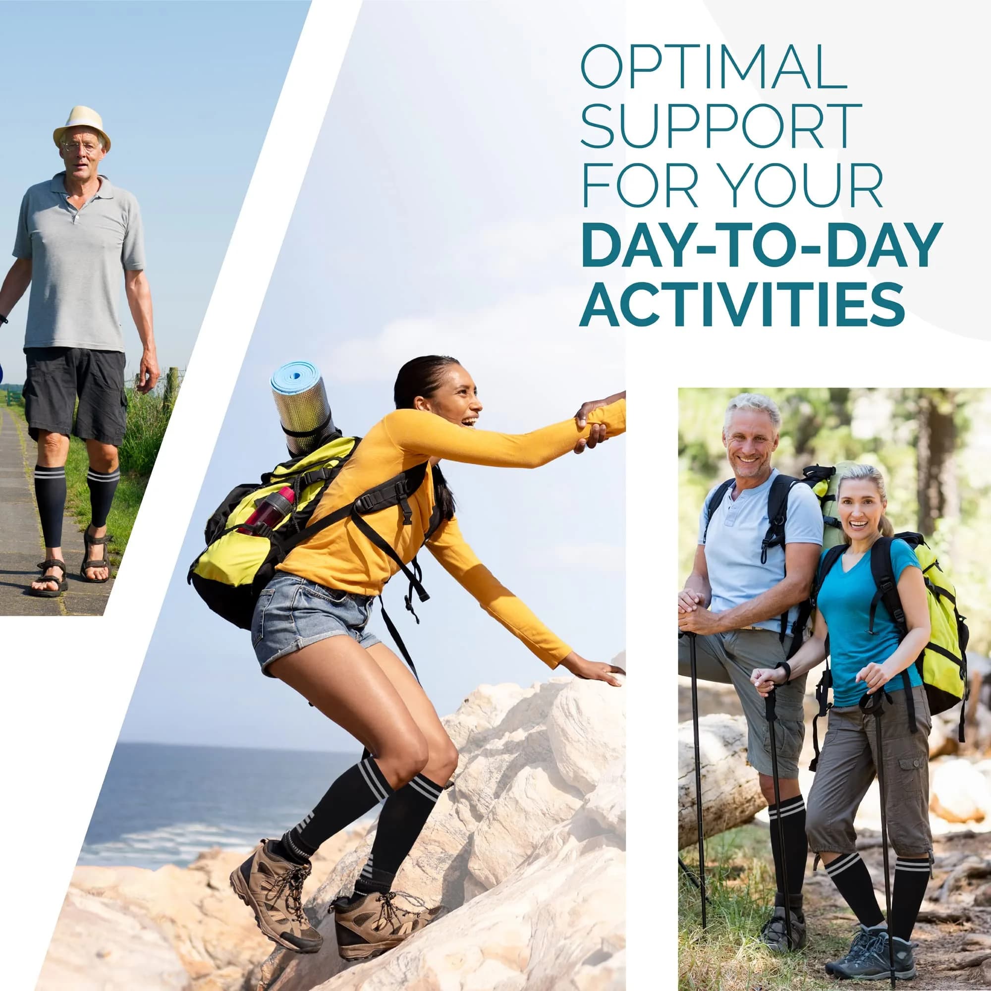 Run Forever Calf Compression Sleeve Medium Black & Grey | 20-30mmHg Graduated Compression for Shin Splints & Pain Relief - view 7