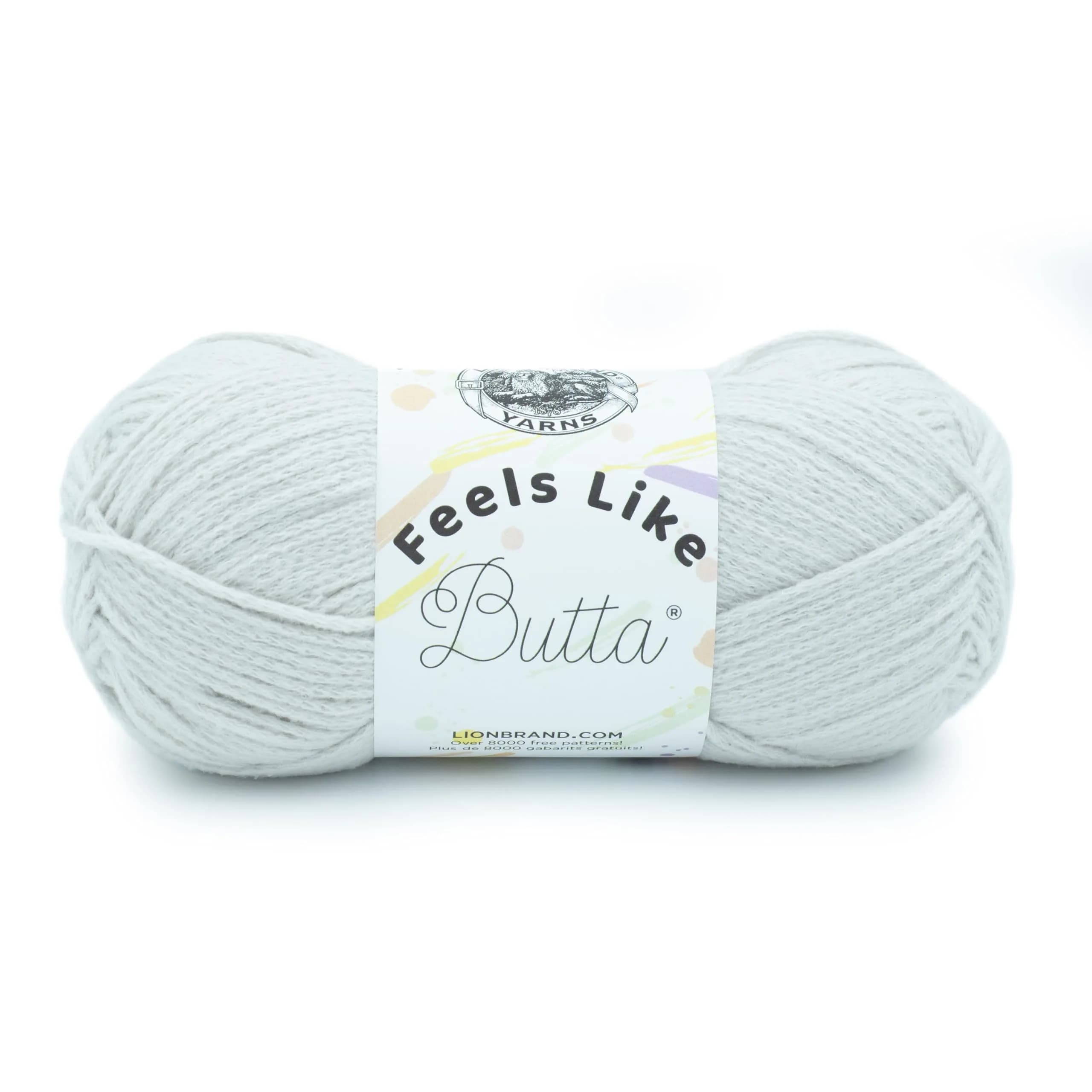 Lion Brand Yarn Feels Like Butta Rainy Day Off White Crochet & Knitting Yarn, 100g - main product image