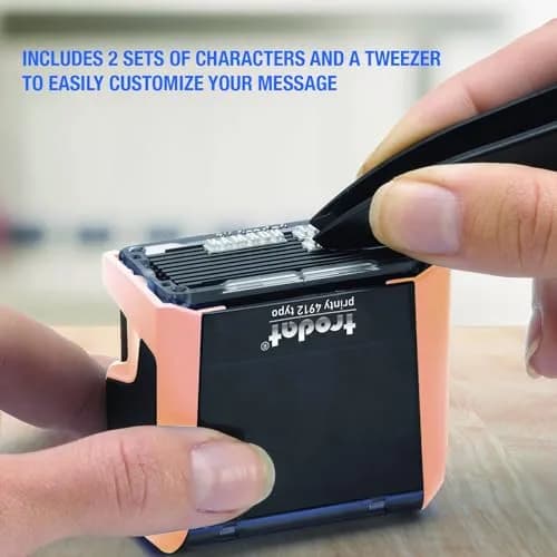 Trodat Printy 4912 Self Inking DIY Stamp Kit – Custom Message, 3/4" x 1-7/8" | Durable, Refillable, Eco-Friendly thumbnail 5