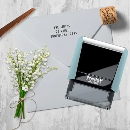 Trodat Printy 4912 Self Inking DIY Stamp Kit – Black Ink, 3/4" x 1-7/8" | Customizable message, water-based ink, eco-friendly (70-120 chars) thumbnail 7