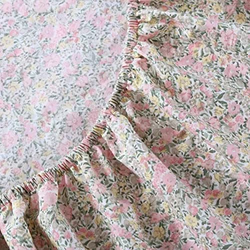 Laura Ashley Twin Size Sheet Set with Fitted Sheet & Pillowcase | 300-Thread Cotton Sateen, Soft & Durable (70-120 chars) thumbnail 6