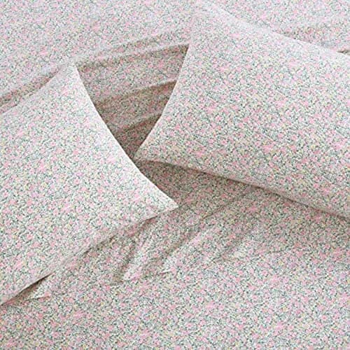 Laura Ashley Twin Size Sheet Set with Fitted Sheet & Pillowcase | 300-Thread Cotton Sateen, Soft & Durable (70-120 chars) thumbnail 8
