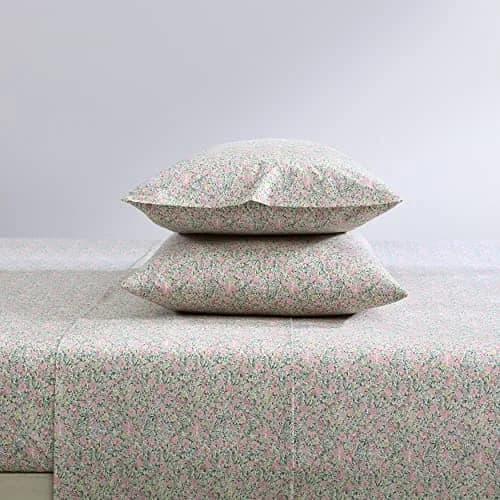 Laura Ashley Twin Size Sheet Set with Fitted Sheet & Pillowcase | 300-Thread Cotton Sateen, Soft & Durable (70-120 chars) thumbnail 3