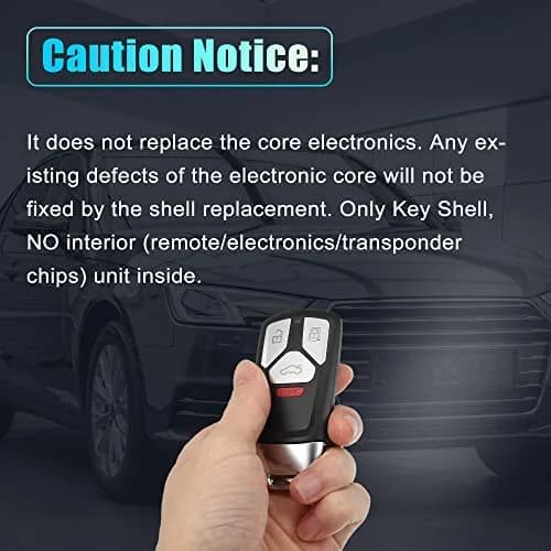 X AUTOHAUX 4 Button Replacement Smart Key Fob Cover for Audi 2017-2019 | Easy Fit & Durable thumbnail 5