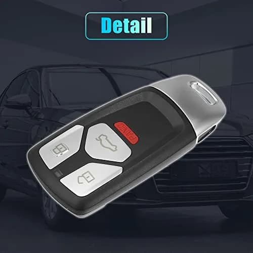 X AUTOHAUX 4 Button Replacement Smart Key Fob Cover for Audi 2017-2019 | Easy Fit & Durable thumbnail 7