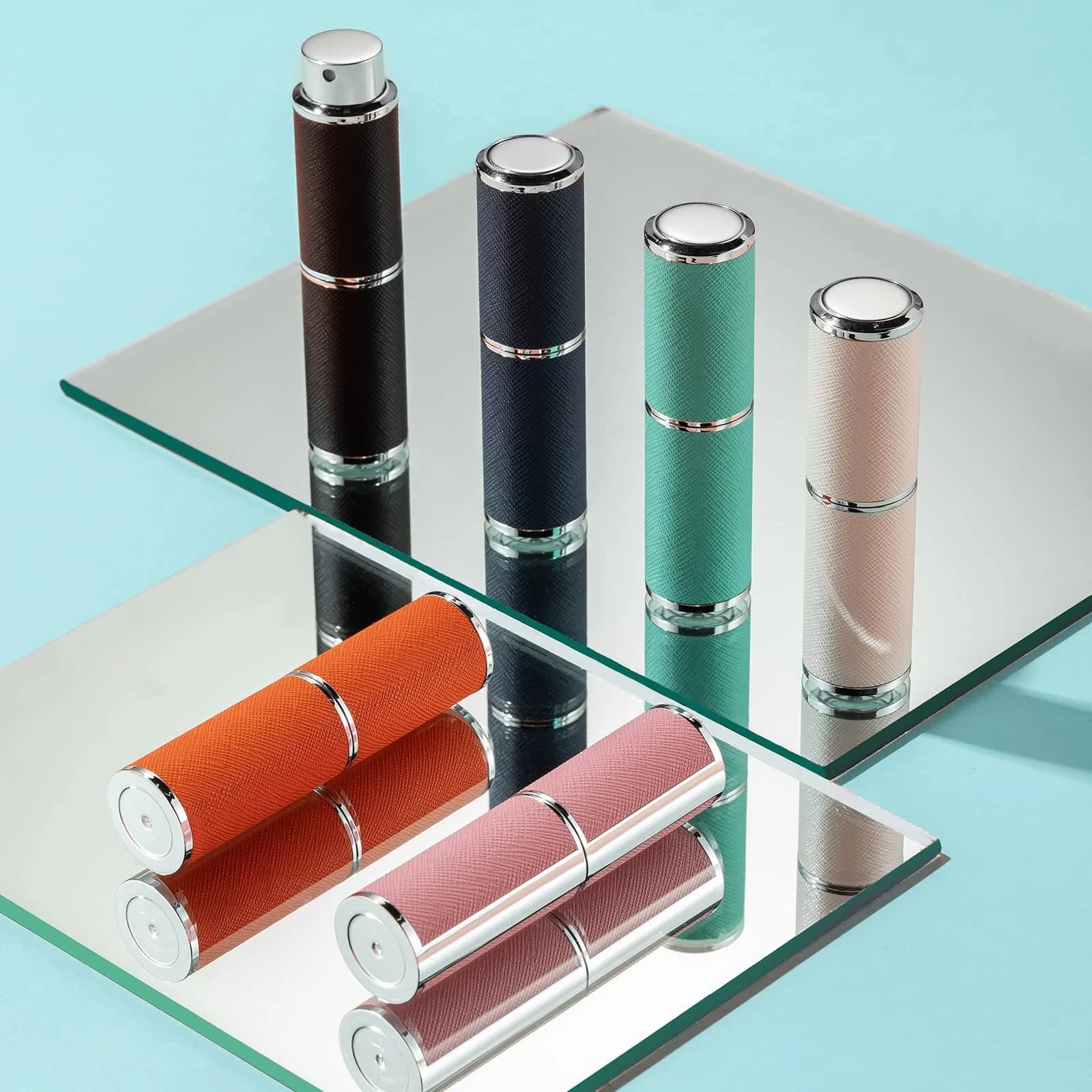 owlyee Refillable Travel Perfume Atomizer 8ml (0.27 Fl Oz) | Twist-Up Leather Spray Bottle - view 3
