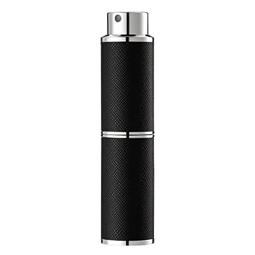 owlyee Black 8ml Leather Travel Perfume Atomizer | Twist-Activated Spray Bottle thumbnail 1