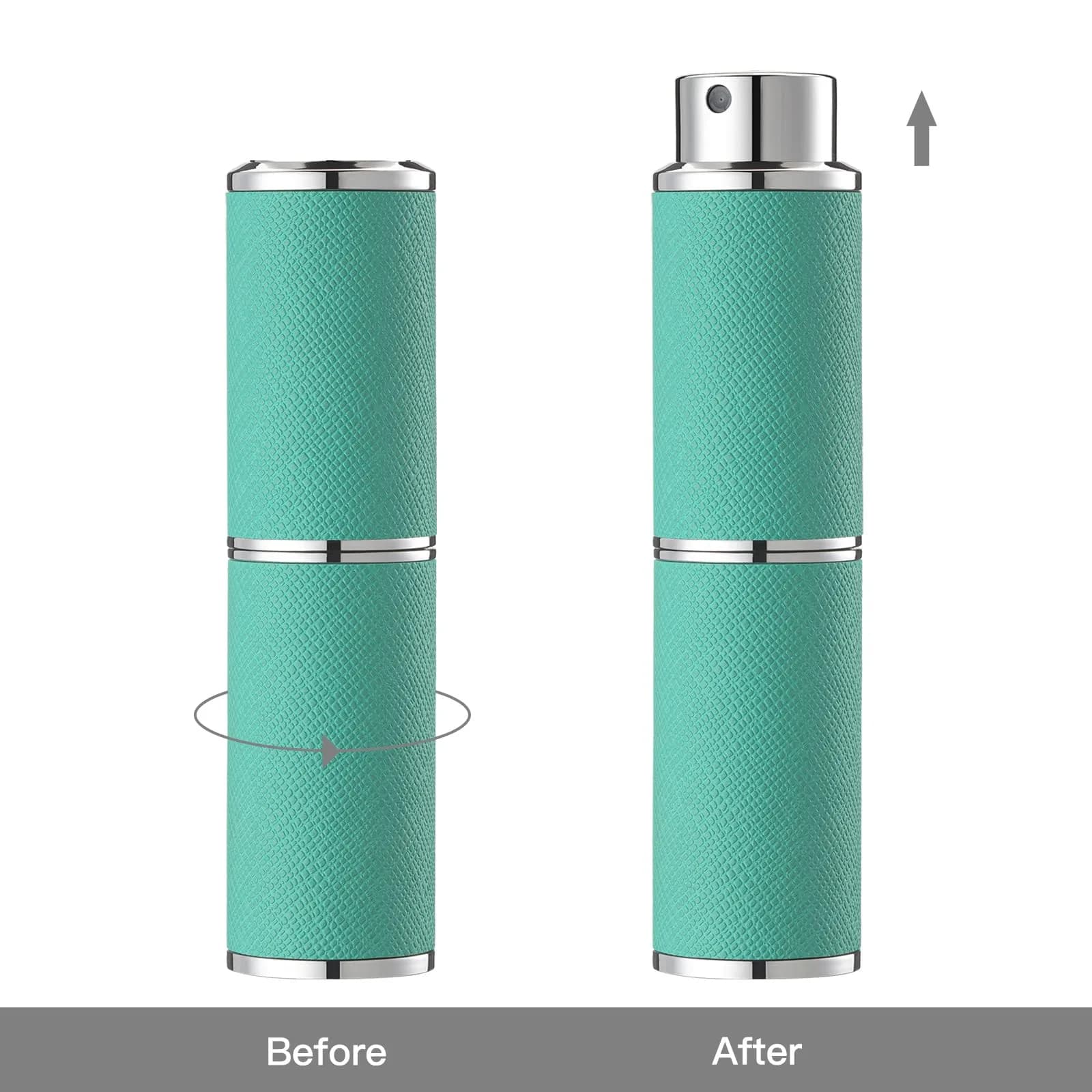 owlyee Refillable Travel Perfume Atomizer 8ml (0.27 Fl Oz) | Twist-Cap Leather Spray Bottle - view 5