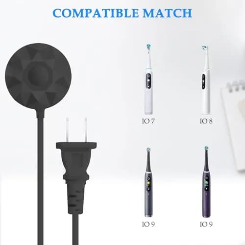 MULTIM Black Magnetic Charging Adapter for Oral-B iO Series 7 8 9 Electric Toothbrush | IPX7 Waterproof thumbnail 2