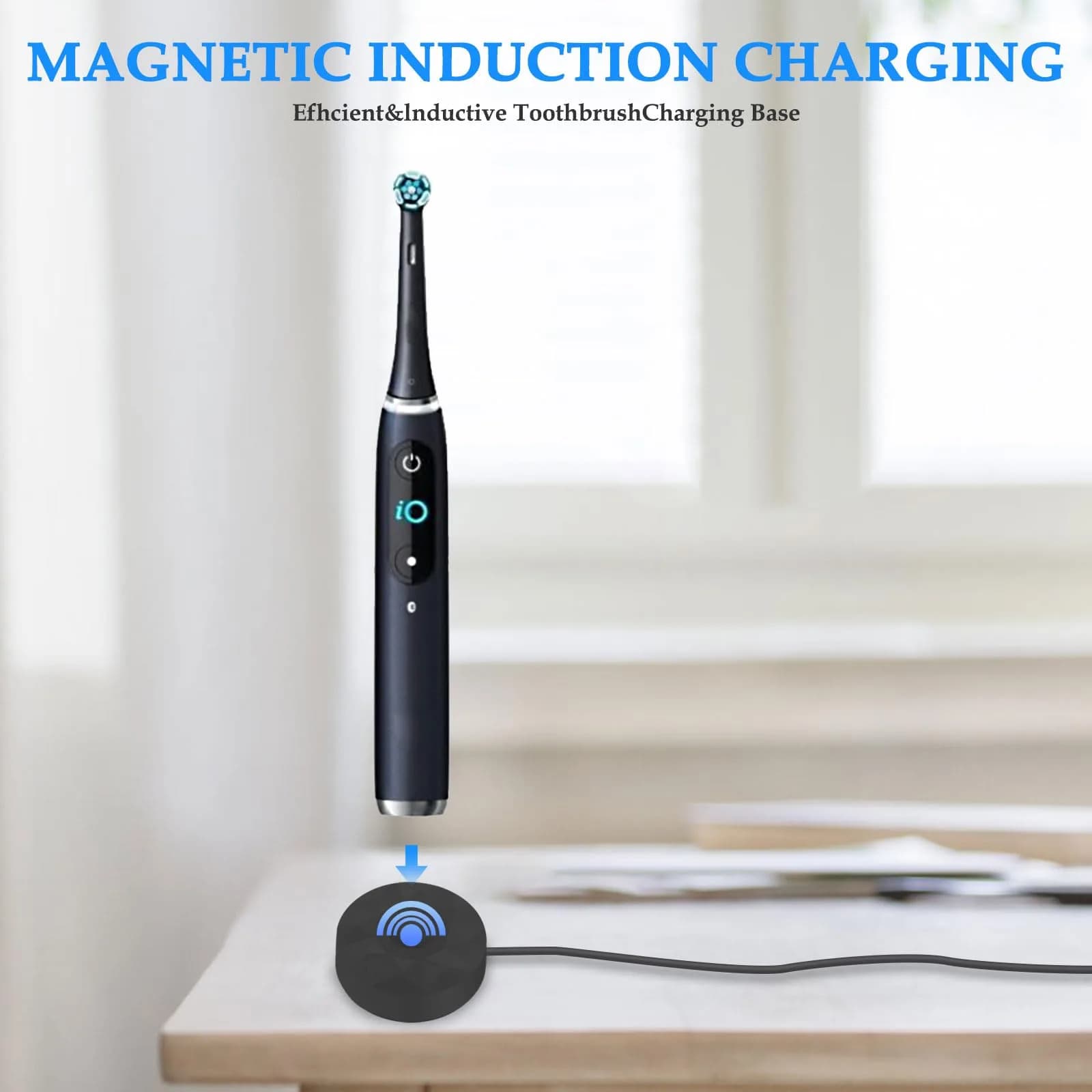 MULTIM Black Magnetic Charging Adapter for Oral-B iO Series 7 8 9 Electric Toothbrush | IPX7 Waterproof - view 4