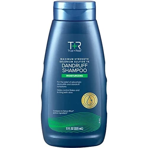 True+Real Moisturizing Dandruff Shampoo 11 fl oz | Aloe & Selenium Sulfide 1% for Flaking & Itchy Scalp thumbnail 1