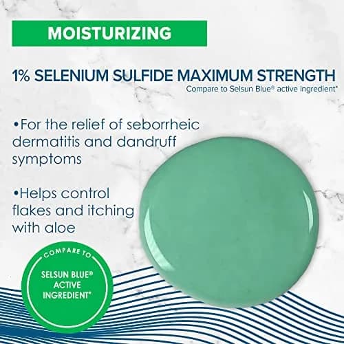True+Real Moisturizing Dandruff Shampoo 11 fl oz | Aloe & Selenium Sulfide 1% for Flaking & Itchy Scalp thumbnail 2