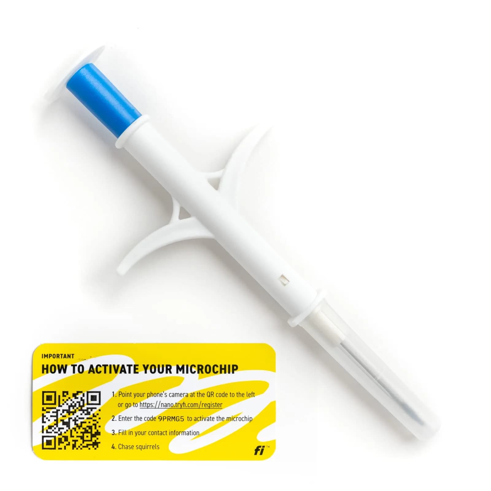 Fi Nano Dog Microchip Universally Scannable | Free Registration & ICAR Registered (70-120 chars) — White