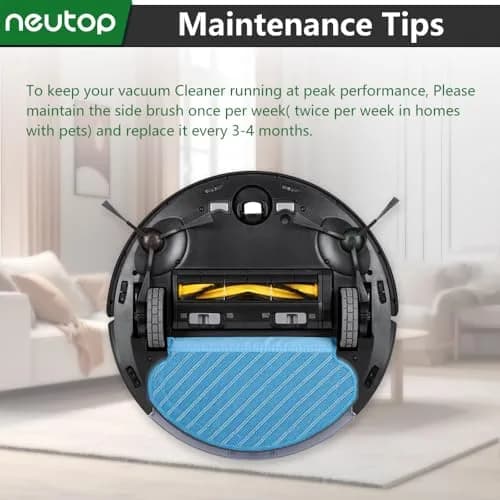 neutop Side Brushes for Ecovacs Deebot 920 T8 T9 T10 T20 X1 N8 N10 | Deep Corner & Wall Cleaning thumbnail 6