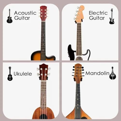 SNIGJAT Guitar Wall Mount 2 Pack, Vintage White Hardwood Guitar Hangers with Rotatable Yoke | Holds up to 20 lbs thumbnail 7