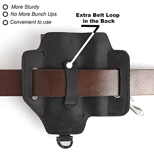 Topstache Leather Multitool Sheath EDC Belt Organizer Black | Fits Leatherman Tools & Accessories thumbnail 3