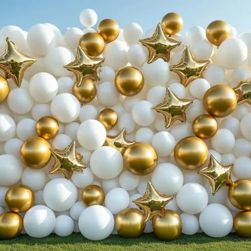 rubfac White Balloon Arch Kit 129pcs (4.5cm - 45cm) | Assorted Colors for Parties thumbnail 6