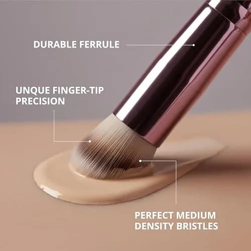 Lamora Small Angled Concealer Brush - Purple | Synthetic Bristles, Copper Ferrule, Wood Handle thumbnail 8