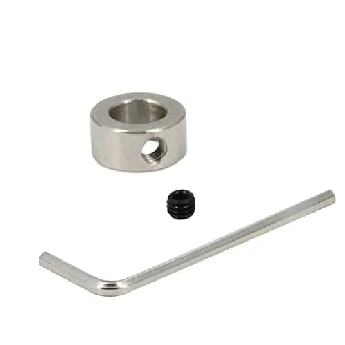 Befenybay 10mm Shaft Lock Collar Set with M5 Hex Wrench, 17mm OD Silver Stainless Steel (10-Pack) thumbnail 3