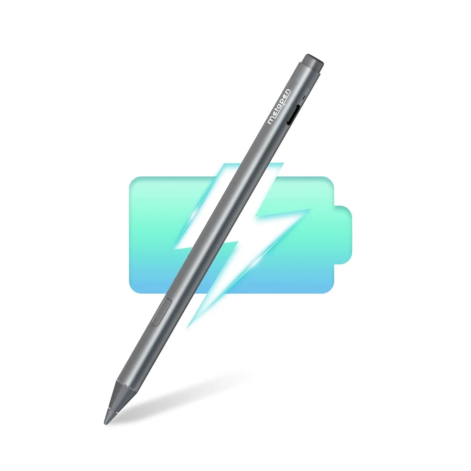 Metapen Stylus Pen M2 for Surface | 4096 Pressure Levels, Eraser End, USB-C Charging — M2