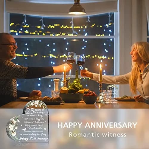 Yulejo Heart Shaped Acrylic Marriage Keepsake 15.1cm (5.9in) | Romantic Anniversary Gift for Wife Husband thumbnail 7