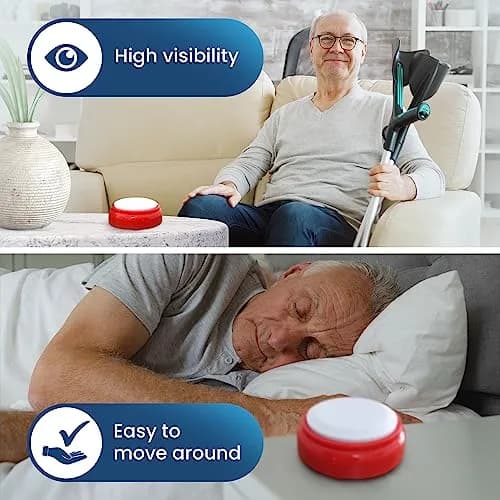 Top Life Talking Clock for Elderly & Visually Impaired | Red & White, Analog Display thumbnail 4