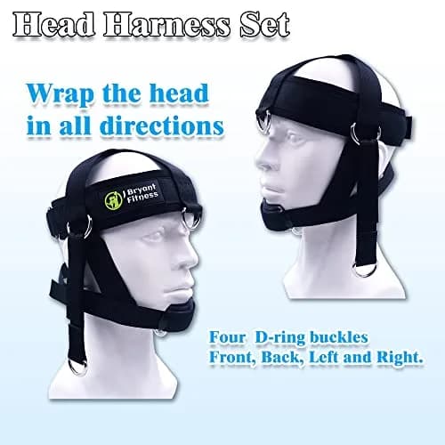 J Bryant Neck Harness Head Weight Lifting, Large | Adjustable for Neck & Shoulder Strength thumbnail 4