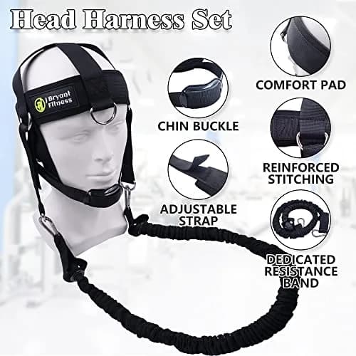 J Bryant Neck Harness Head Weight Lifting, Large | Adjustable for Neck & Shoulder Strength thumbnail 3