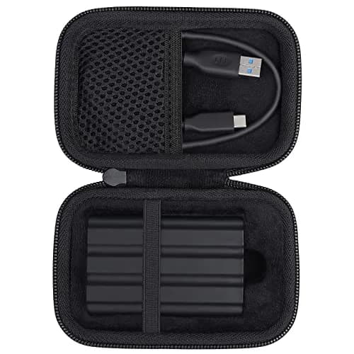 co2CREA Hard Case for Samsung T7 Shield T9 Portable SSD Black | Shockproof Dustproof Water-Resistant thumbnail 1