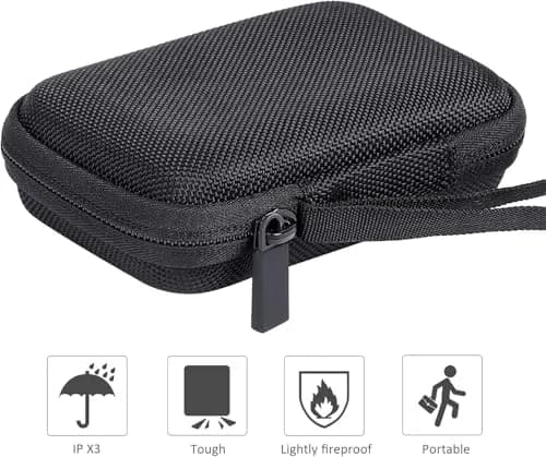 co2CREA Hard Case for Samsung T7 Shield T9 Portable SSD Black | Shockproof Dustproof Water-Resistant thumbnail 6
