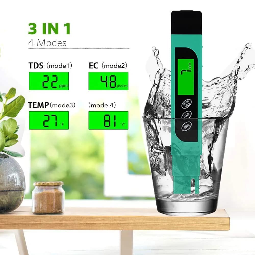 Lxuemlu TDS Meter Digital Water Tester Green | Measures Purity in ppm & Temperature - view 2