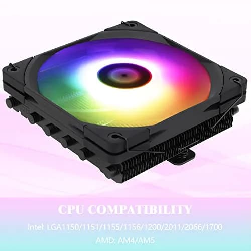Thermalright AXP-120-X67 Black ARGB Low Profile CPU Air Cooler 67mm Height | Compatible with Intel LGA 1700/1200/115X/20XX & AMD AM4 thumbnail 3