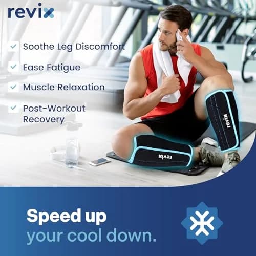 REVIX XL Calf Ice Pack Wraps 2 Pack | Reusable Gel Cold Therapy for Calf & Leg Relief thumbnail 6