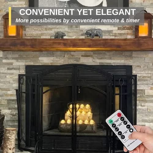 Homemory Rechargeable Tea Lights Candles with Remote Timer | Flameless LED Candle Set for Home Decor thumbnail 4