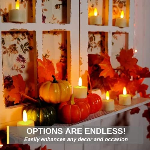 Homemory Rechargeable Tea Lights Candles with Remote Timer | Flameless LED Candle Set for Home Decor thumbnail 8