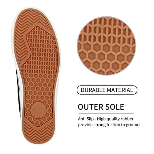 TOBER Men's Black Canvas Slip-On Shoes 25.4 cm (10 in) | Classic Laceless Walking Sneakers thumbnail 5