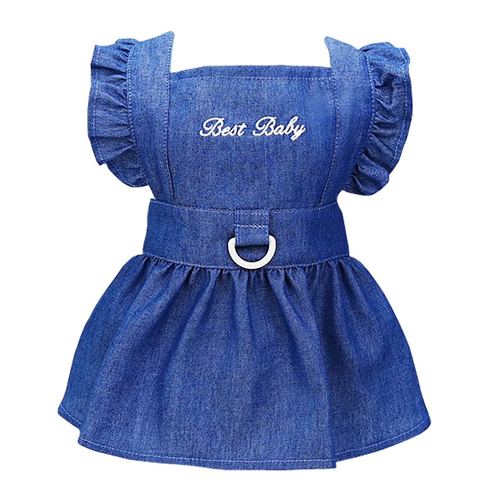 Izefia Dog Dress Puppy Luxury Skirt Clothes Navy Blue | Elegant Small Dog Outfit