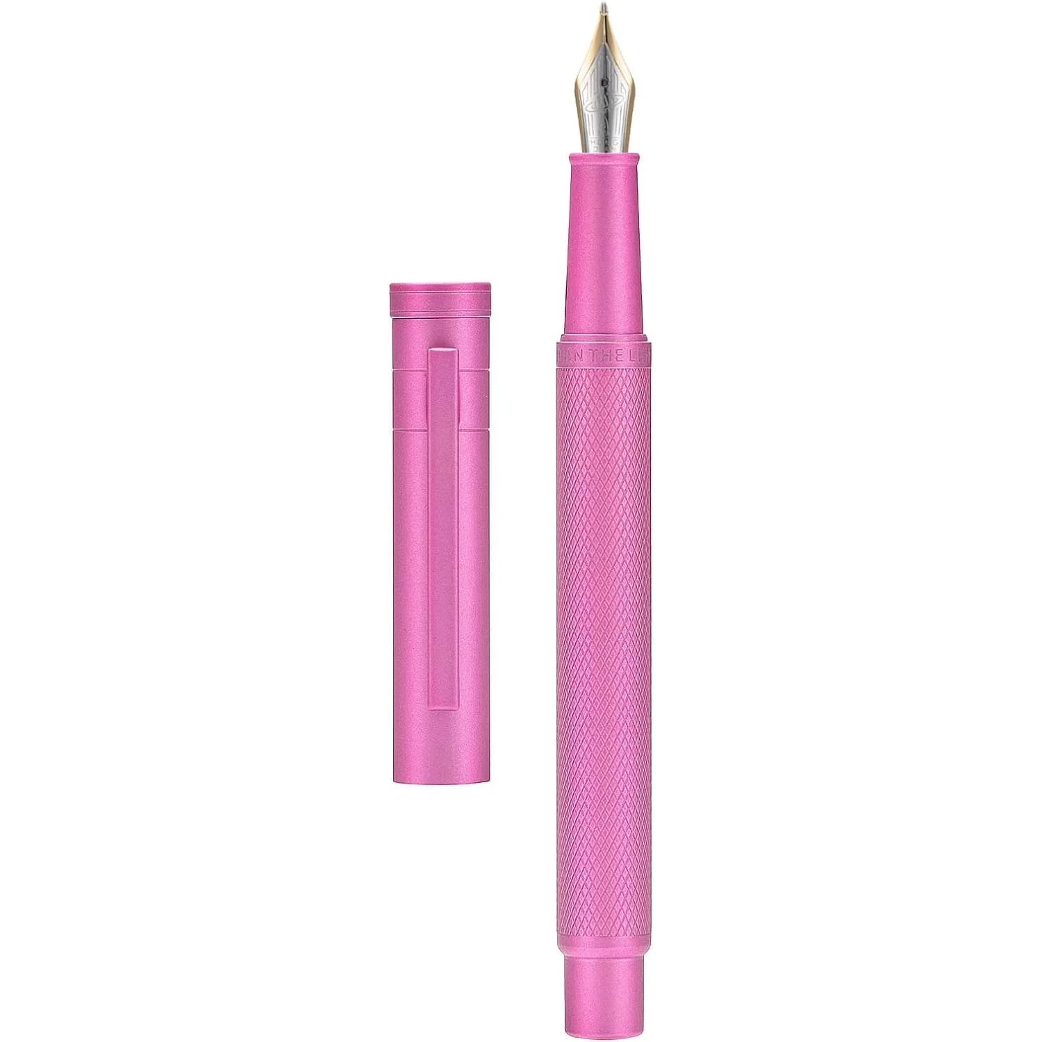 Asvine Hongdian 1851 Pink Forest Fountain Pen Medium Nib 0.8mm (0.031in) | Classic Design with Converter and Metal Pen Case