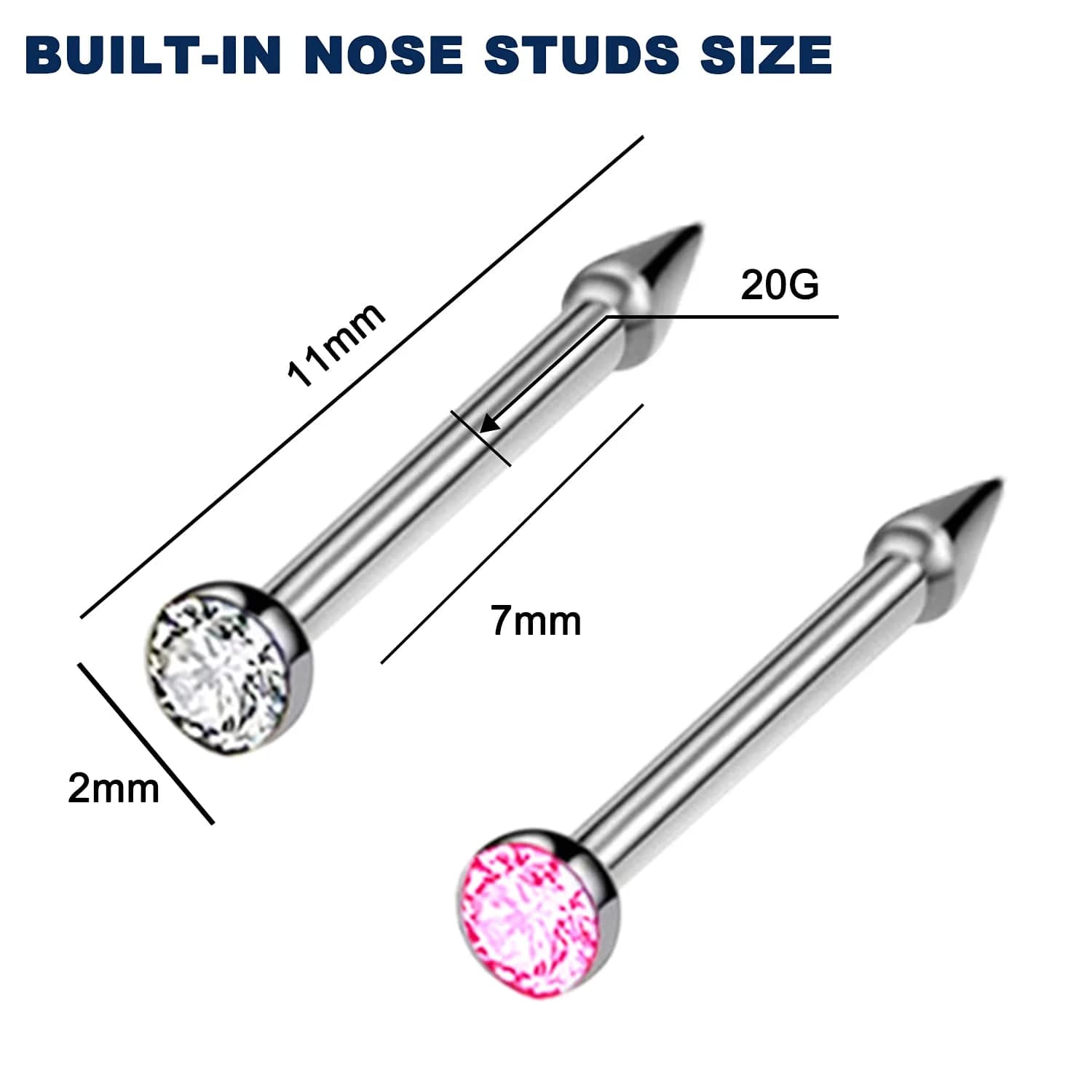 RASDDER 4-Pack Nose Piercing Kit: White & Black Disposable Self-Piercing Guns with Built-in Studs (0.8mm) - view 2