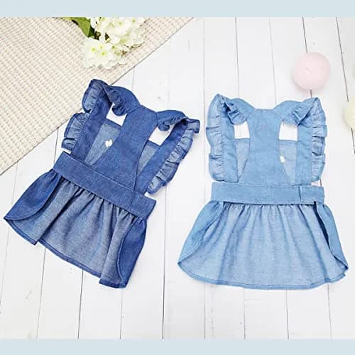Izefia Dog Dress Puppy Luxury Skirt Clothes for Small Dogs Navy Blue | Elegant Summer & Formal Wear thumbnail 5