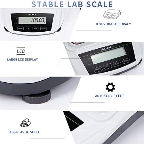LACHOI Lab Scale 600g 0.01g | High Precision Analytical Balance for Laboratory Use thumbnail 6