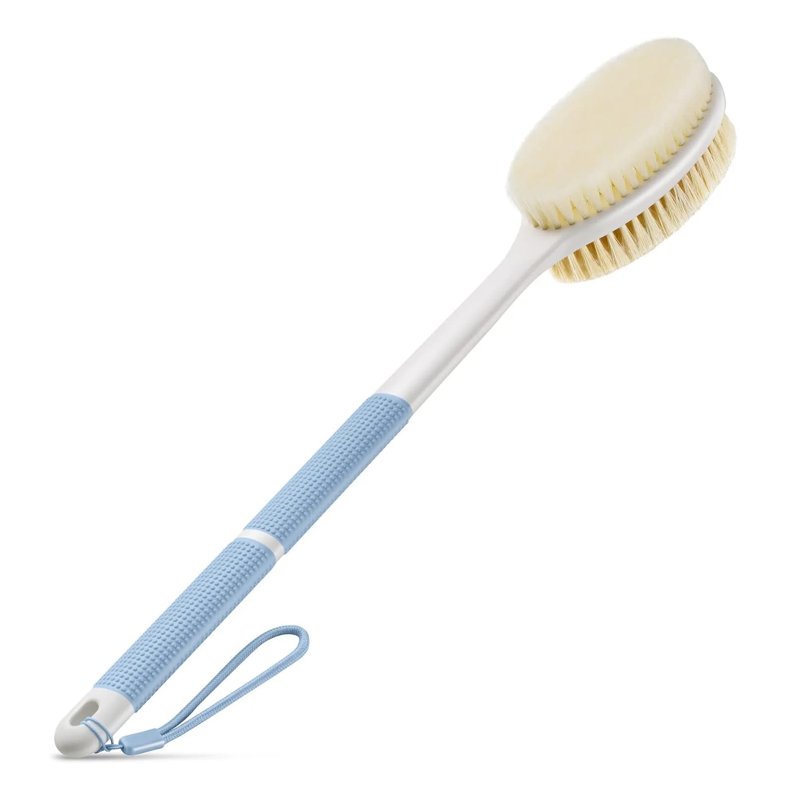 Backski Blue Back Scrubber Long Handle with Stiff & Soft Bristles | 44.5 cm (17.1 Inch)