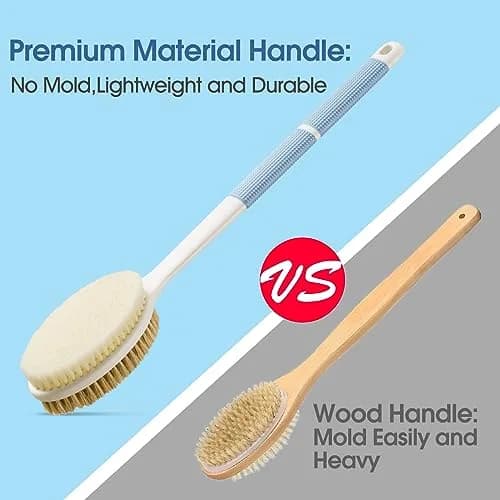 Backski Blue Back Scrubber Long Handle with Stiff & Soft Bristles | 44.5 cm (17.1 Inch) thumbnail 4