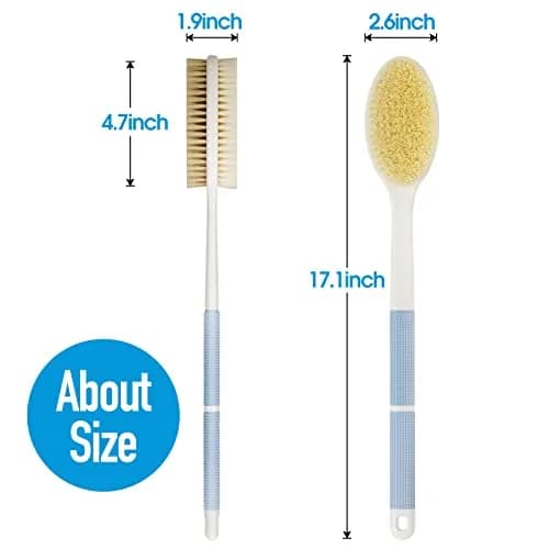 Backski Blue Back Scrubber Long Handle with Stiff & Soft Bristles | 44.5 cm (17.1 Inch) thumbnail 5