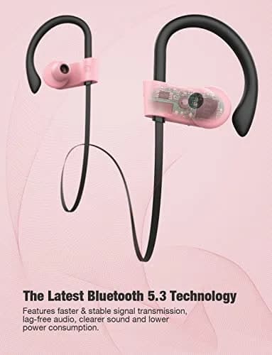 Otium U18 Wireless Earbuds Bluetooth 5.3 In-Ear Headphones with Mic, IPX7 Waterproof, 16 Hours Playtime, Rose thumbnail 5