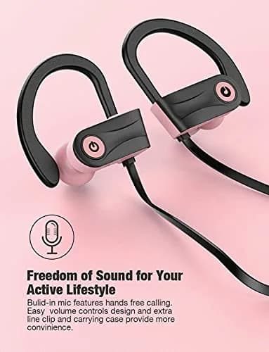 Otium U18 Wireless Earbuds Bluetooth 5.3 In-Ear Headphones with Mic, IPX7 Waterproof, 16 Hours Playtime, Rose thumbnail 6