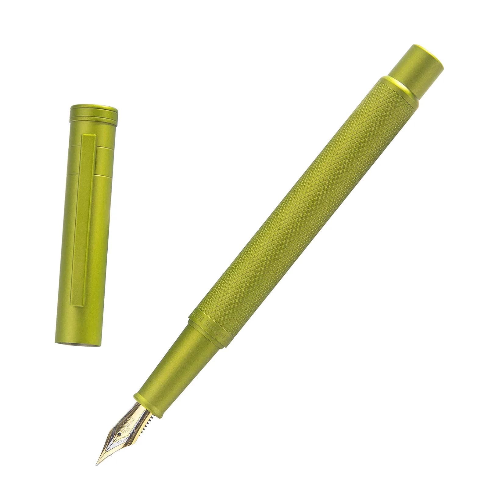 Asvine 1851 Mustard Yellow Forest Fountain Pen Medium Nib 13.8cm (5.43in) | Smooth Ink Flow for Professionals - view 4